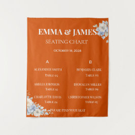 Gráfico de Asientos de Boda | Tapiz Floral Elegant