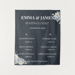 Gráfico de Asientos de Boda | Tapiz Floral Elegant