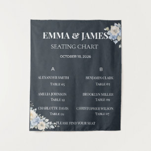 Gráfico de Asientos de Boda Tapiz Floral Elegant