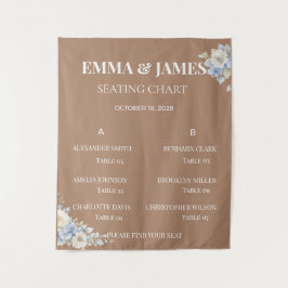 Gráfico de Asientos de Boda | Tapiz Floral Elegant