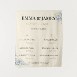 Gráfico de Asientos de Boda | Tapiz Floral Elegant