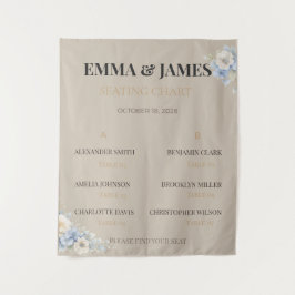 Gráfico de Asientos de Boda | Tapiz Floral Elegant