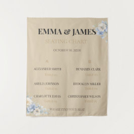 Gráfico de Asientos de Boda | Tapiz Floral Elegant