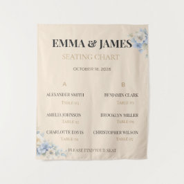 Gráfico de Asientos de Boda | Tapiz Floral Elegant