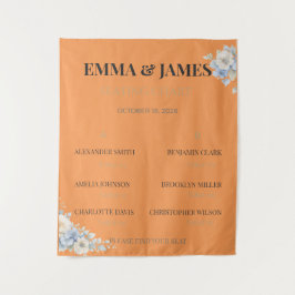 Gráfico de Asientos de Boda | Tapiz Floral Elegant