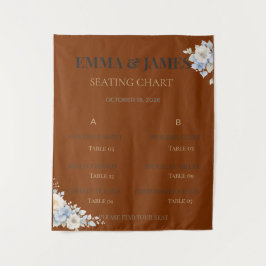 Gráfico de Asientos de Boda | Tapiz Floral Elegant