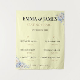Gráfico de Asientos de Boda | Tapiz Floral Elegant