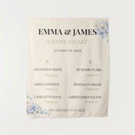 Gráfico de Asientos de Boda | Tapiz Floral Elegant