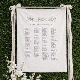 Gráfico de Asientos de Boda Tela Alfabética