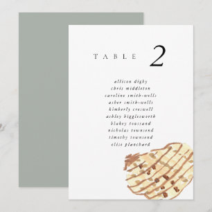 Gráfico de Asientos de Boda Watercolor Seashell Be