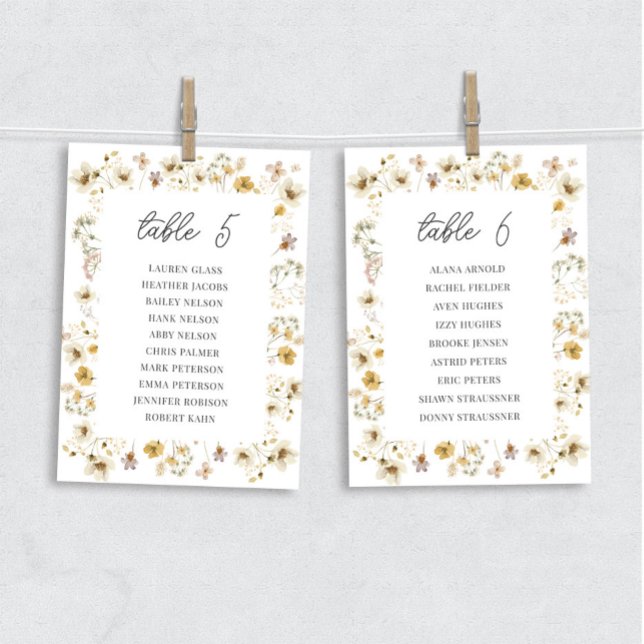 Gráfico de asientos de mesa de Boda de flores silv (Subido por el creador)