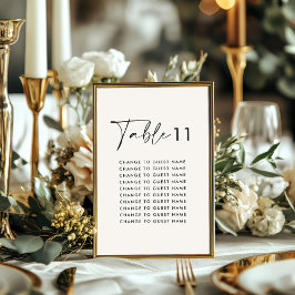 Gráfico de asientos de mesa de boda moderna elegan