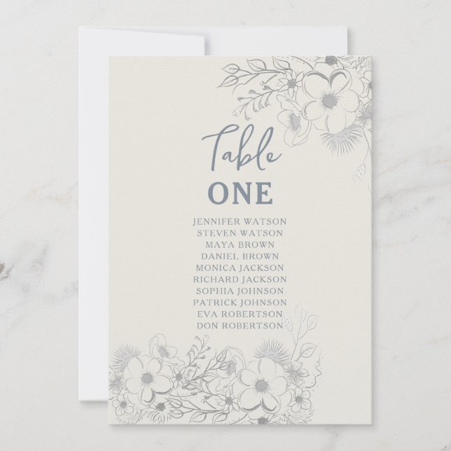 Gráfico de asientos del Boda azul turbio (Anverso)