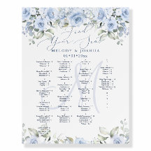 Gráfico de Asientos Elegantes Rosas Azules Polvori