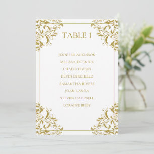 Gráfico de Asientos Nadine Lista de Mesa Tarjeta  