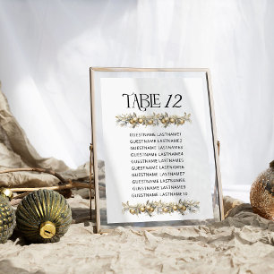 Gráfico de Asientos Número de Mesa de Navidad Boda