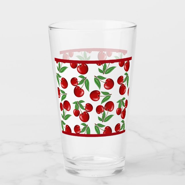 Gráfico de cerezas rojas en todo el patrón (Anverso)