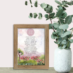 Gráfico de color de agua del prado del país por me<br><div class="desc">Tabla de asientos de la tabla boda Country Meadow Watercolor con el número y la lista de invitados. El número de tabla y la lista de asientos de invitados son editables y se muestran en ambos lados. Hermosa escena paisajística en tonos polvorientos rosa y verde rosa con tipografía moderna, paisaje...</div>