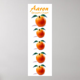 Gráfico de crecimiento infantil arte Naranja flore