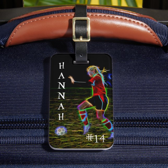 Gráfico de fútbol, Hannah, etiqueta de bolsa (Anverso In situ 2)
