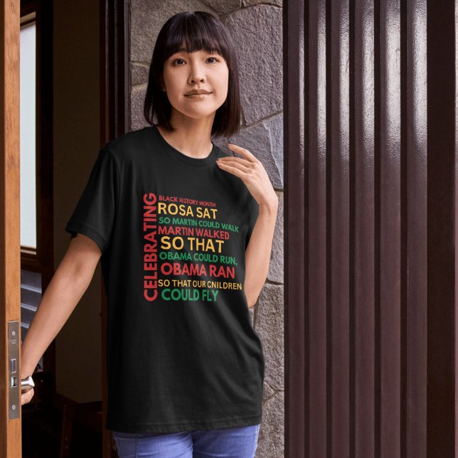 Gráfico de historia negra camiseta de mujeres afro (Subido por el creador)