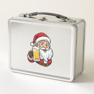 Gráfico de Navidad de Papá Noel bebiendo cerveza