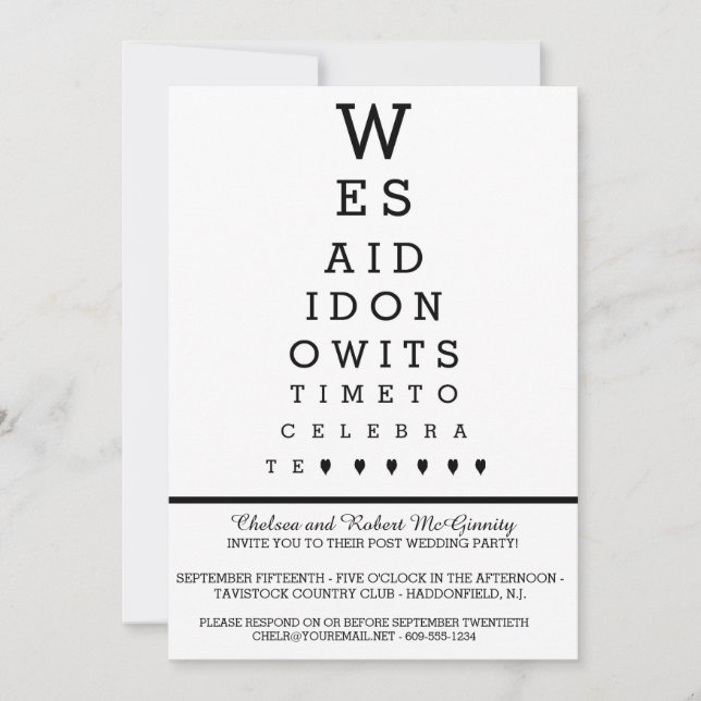 Gráfico de Ojo Tarjeta de Invitación Solo para Rec (Anverso)