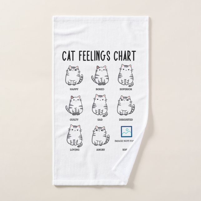 Gráfico de sentimientos de gato (Toalla de mano)