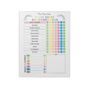 Gráfico de Tareas Personalizado Bloc de Notas para
