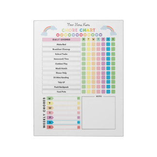 Gráfico de Tareas Personalizado Bloc de Notas para