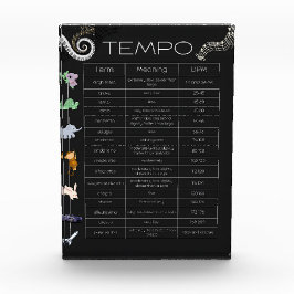 Gráfico de tempo de música bloque de foto