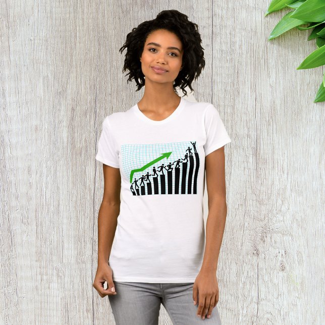 Gráfico de tendencia ascendente camiseta de mujere (Subido por el creador)