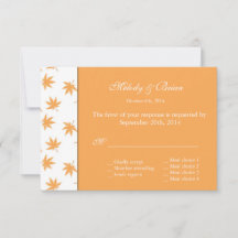 Gráfico decorativo de otoño hojas amarillas RSVP b