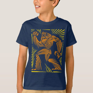 Gráfico del grabar en madera de Bigfoot - camiseta