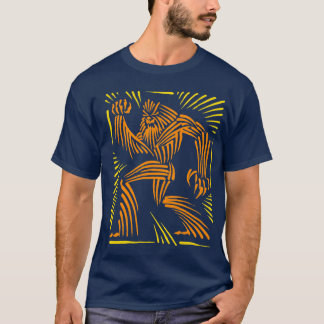 Gráfico del grabar en madera de Bigfoot - camiseta