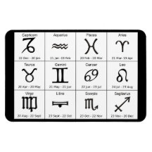 Gráfico del Horóscopo Imán de Rótulos Zodiacos y F