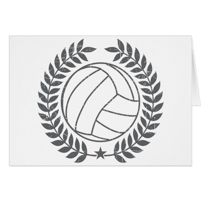 Gráfico del vintage del voleibol (Anverso (Horizontal))