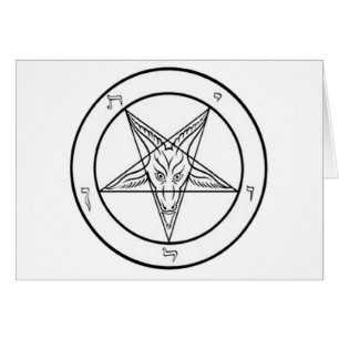 GRÁFICO encerrado del baphomet blanco