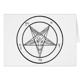 GRÁFICO encerrado del baphomet blanco