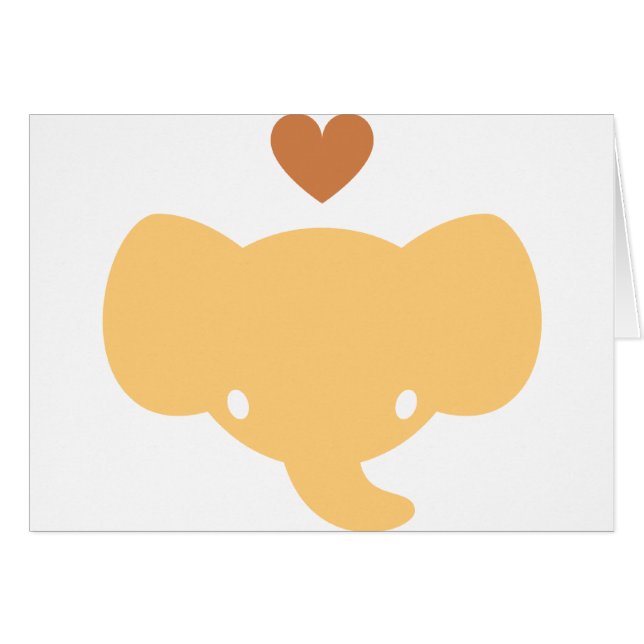 Gráfico lindo del corazón del elefante (Anverso (Horizontal))