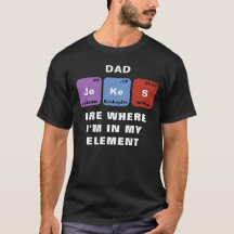 "Gráfico periódico" papá Chiste graciosa camiseta