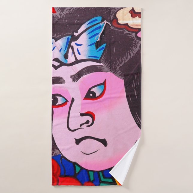 Gráfico sobre Kiteart tradicional japonés, kite, s (Toalla de baño)