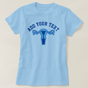 Gráfico Uterus + camiseta de texto Personalizado