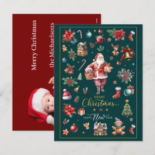 Gráficos de acuarela personalizados de Navidad