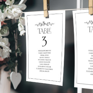 Gráficos de Asientos de Mesa con Monograma Floral