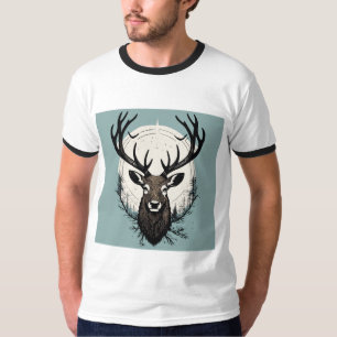 Gráficos de camiseta de cuello redondo masculino d