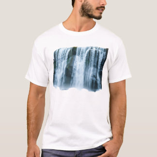 Gráficos de cascada camiseta básica masculina