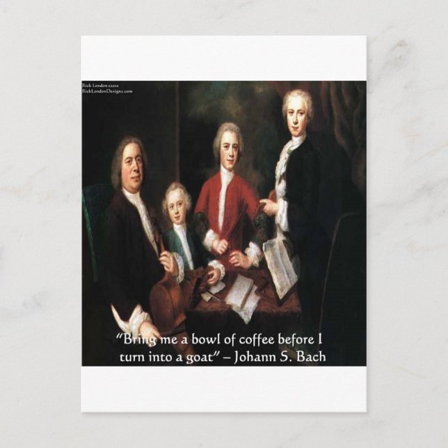 Gráficos de JS Bach y divertidos regalos y tarjeta (Anverso)
