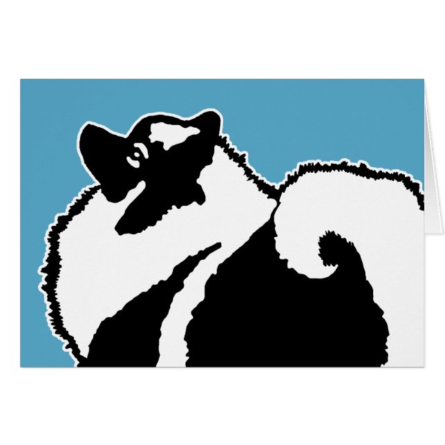 Gráficos de Keeshond - Arte de perro original lind (Anverso (Horizontal))