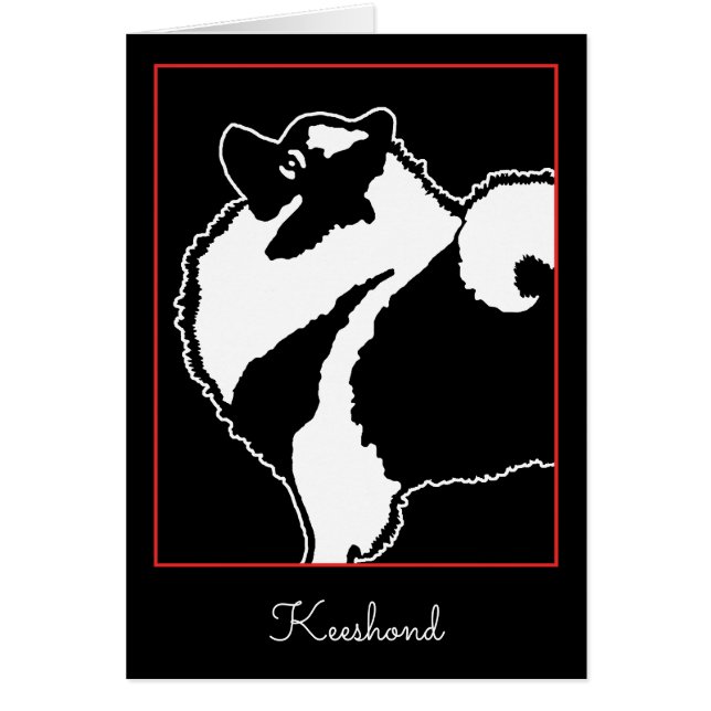 Gráficos de Keeshond - Arte de perro original lind (Frente)